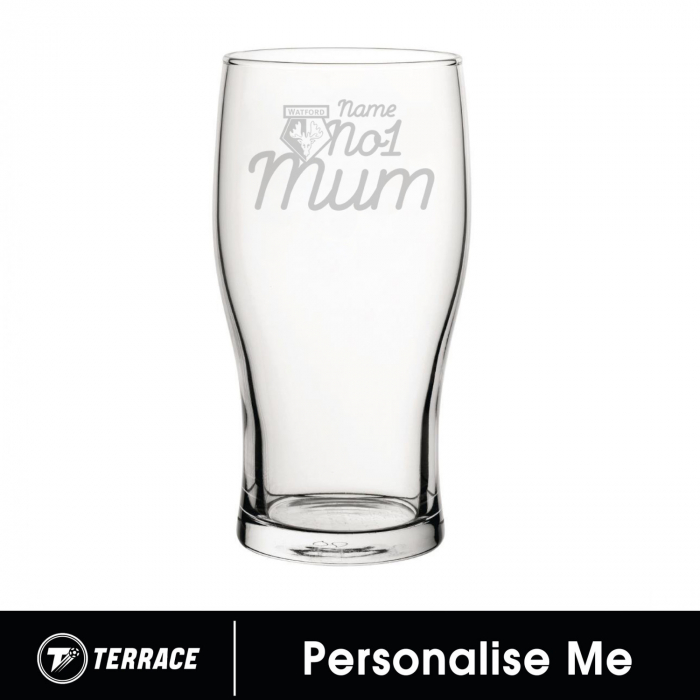 PERSONALISED ENGRAVED NO1 MUM PINT GLASS