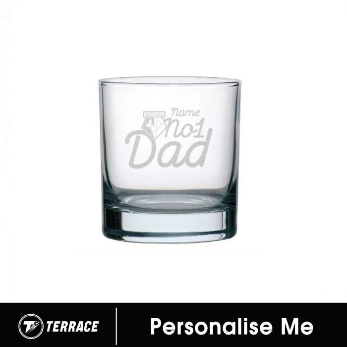 PERSONALISED ENGRAVED NO1 DAD WHISKEY GLASS