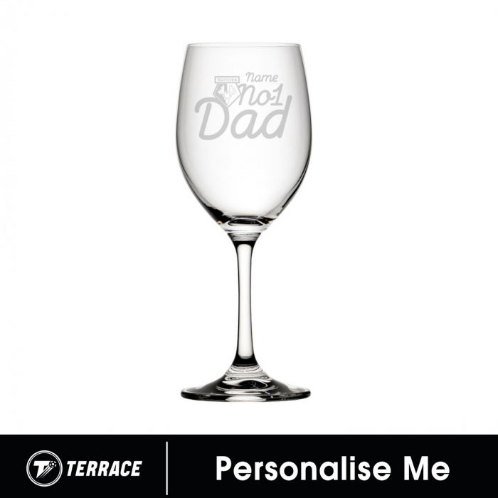 PERSONALISED ENGRAVED NO1 DAD 410ml WINE GLASS