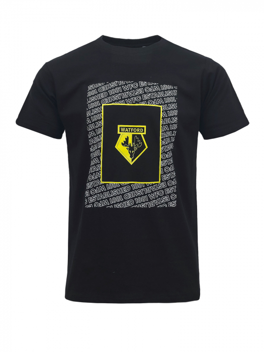 MULTI TEXT CREST TEE