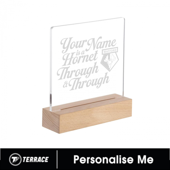 PERSONALISED HORNET LED ACRYLIC LIGHT