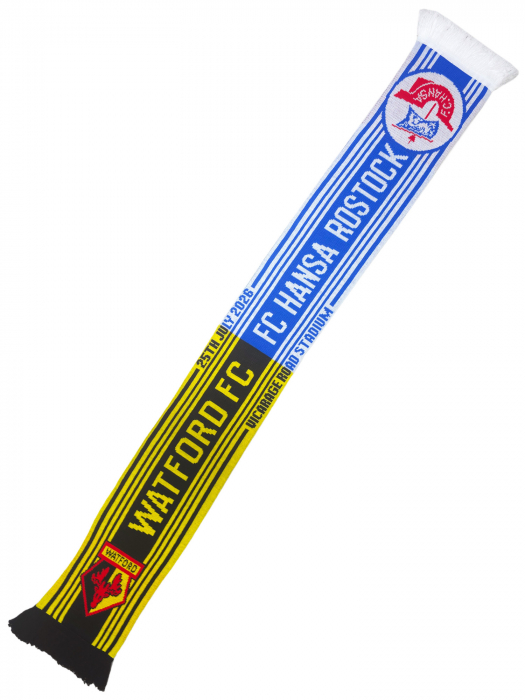 WATFORD X  HANSA ROSTOCK  MATCHDAY SCARF